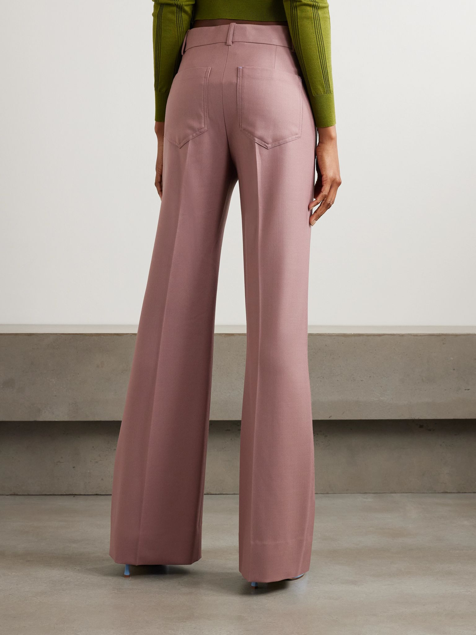 Alina twill wide-leg pants Lilac - 3