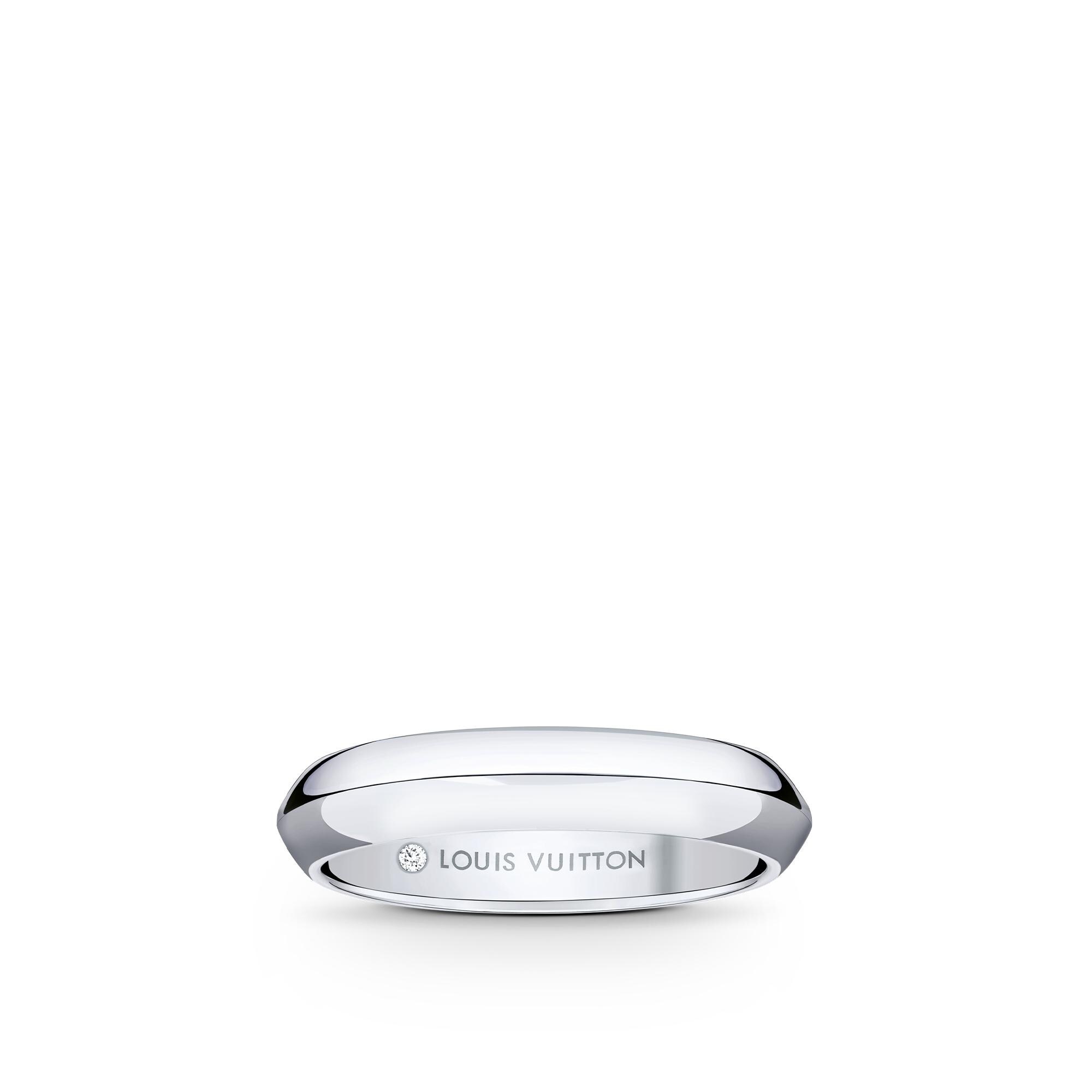 LV Diamonds 4mm Wedding Band, Platinum - 1