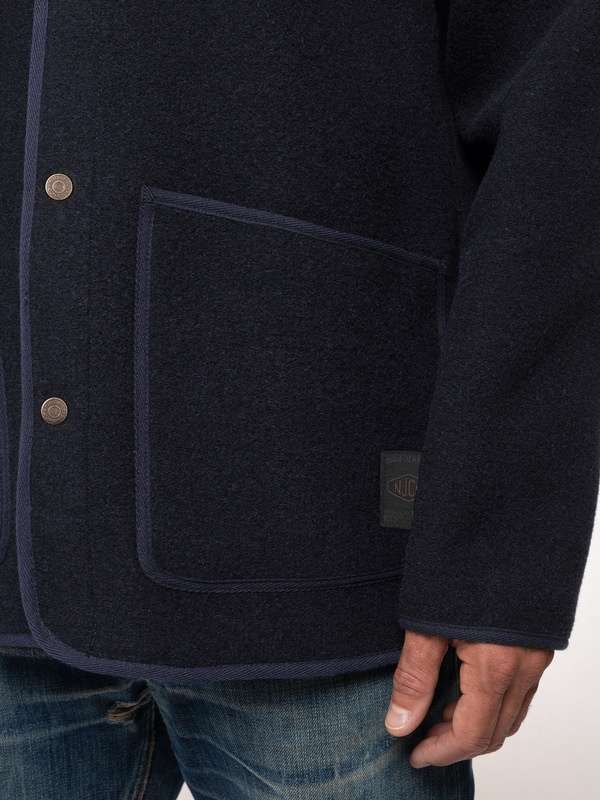 Fred Cloth Jacket Navy - 4