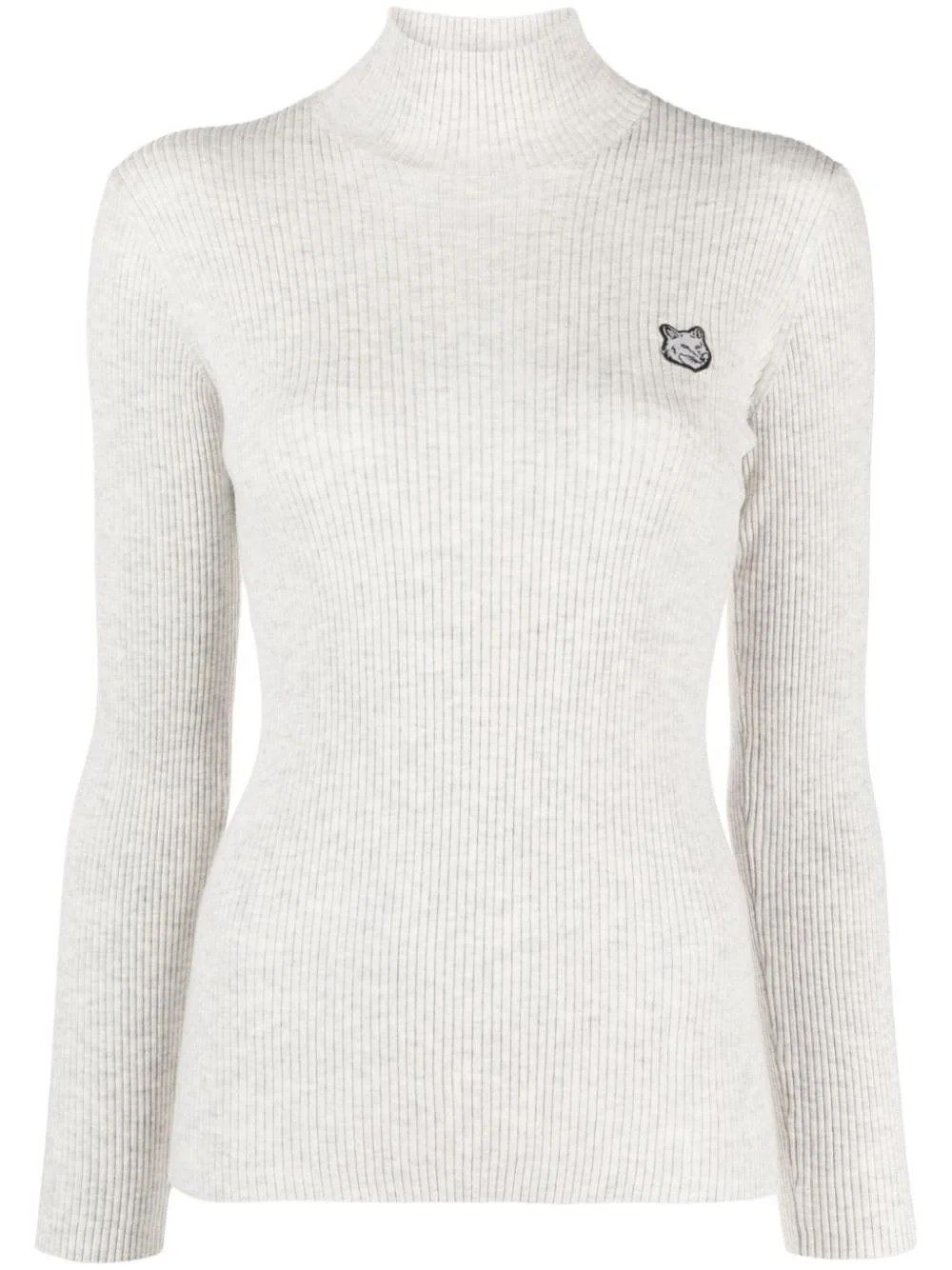 fox-motif high-neck jumper - 1