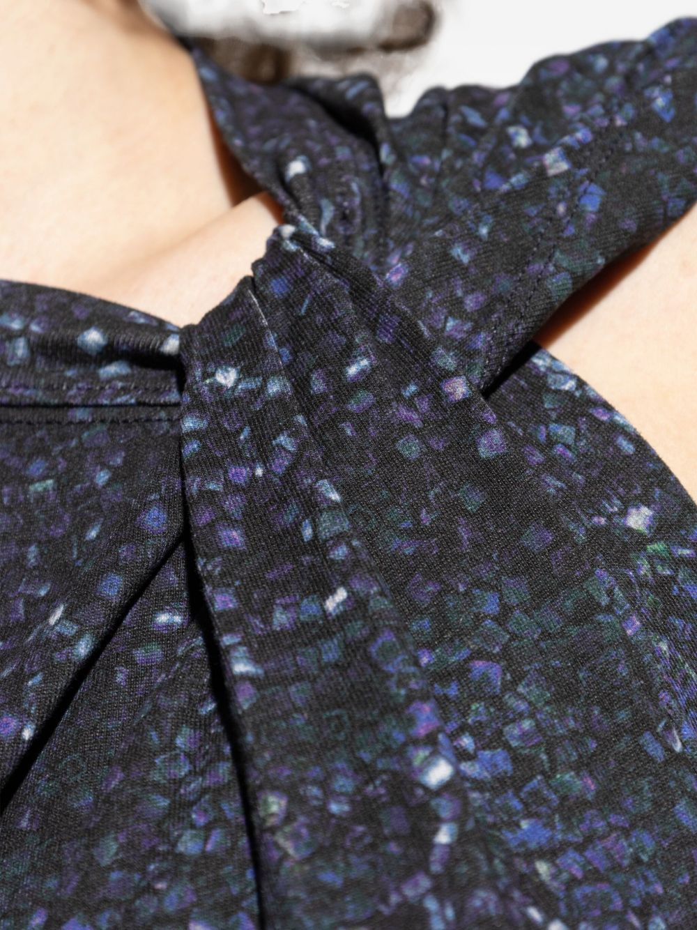 sequin-print knot-detail top - 5