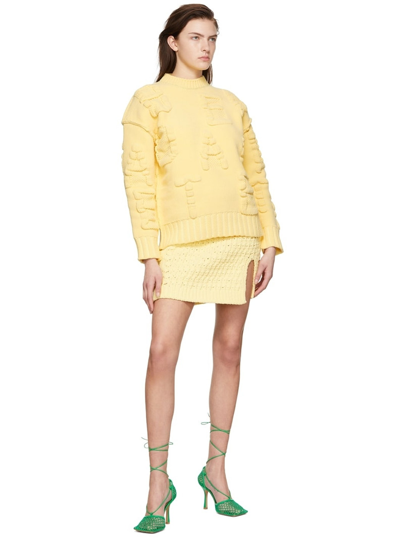 Bottega Veneta Yellow Alphabet Chenille Sweater outlook