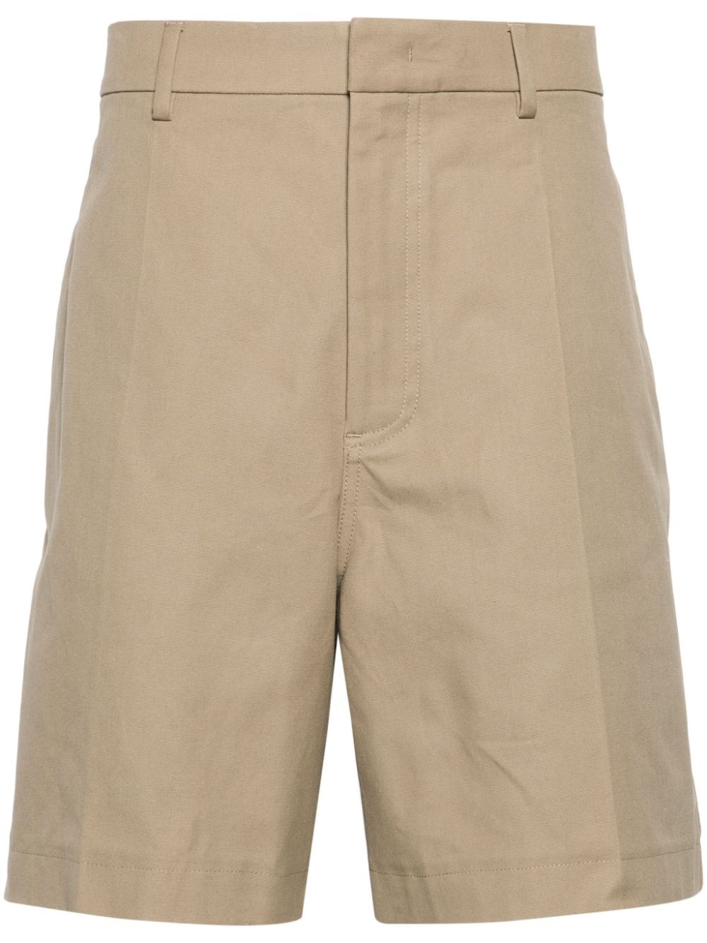 V logo-plaque cotton shorts - 1