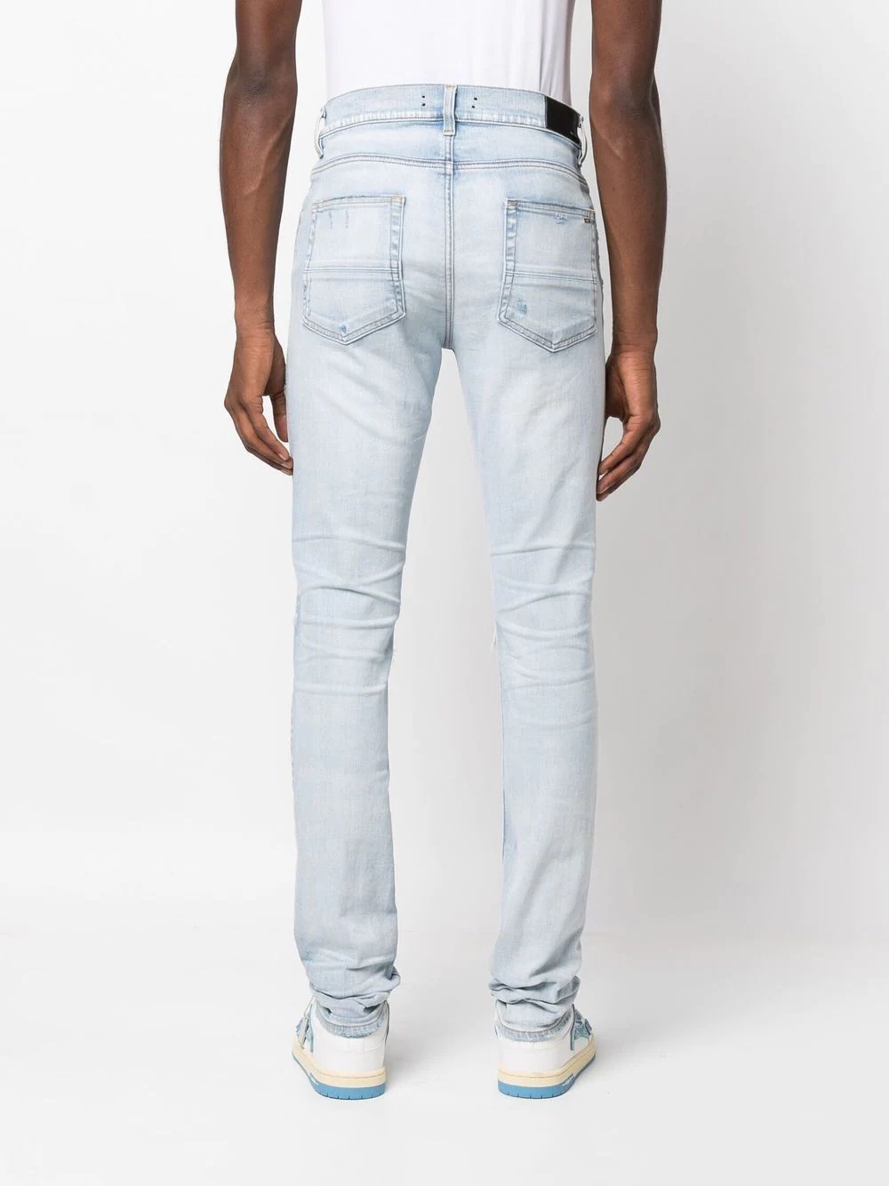 distressed slim-fit jeans - 4