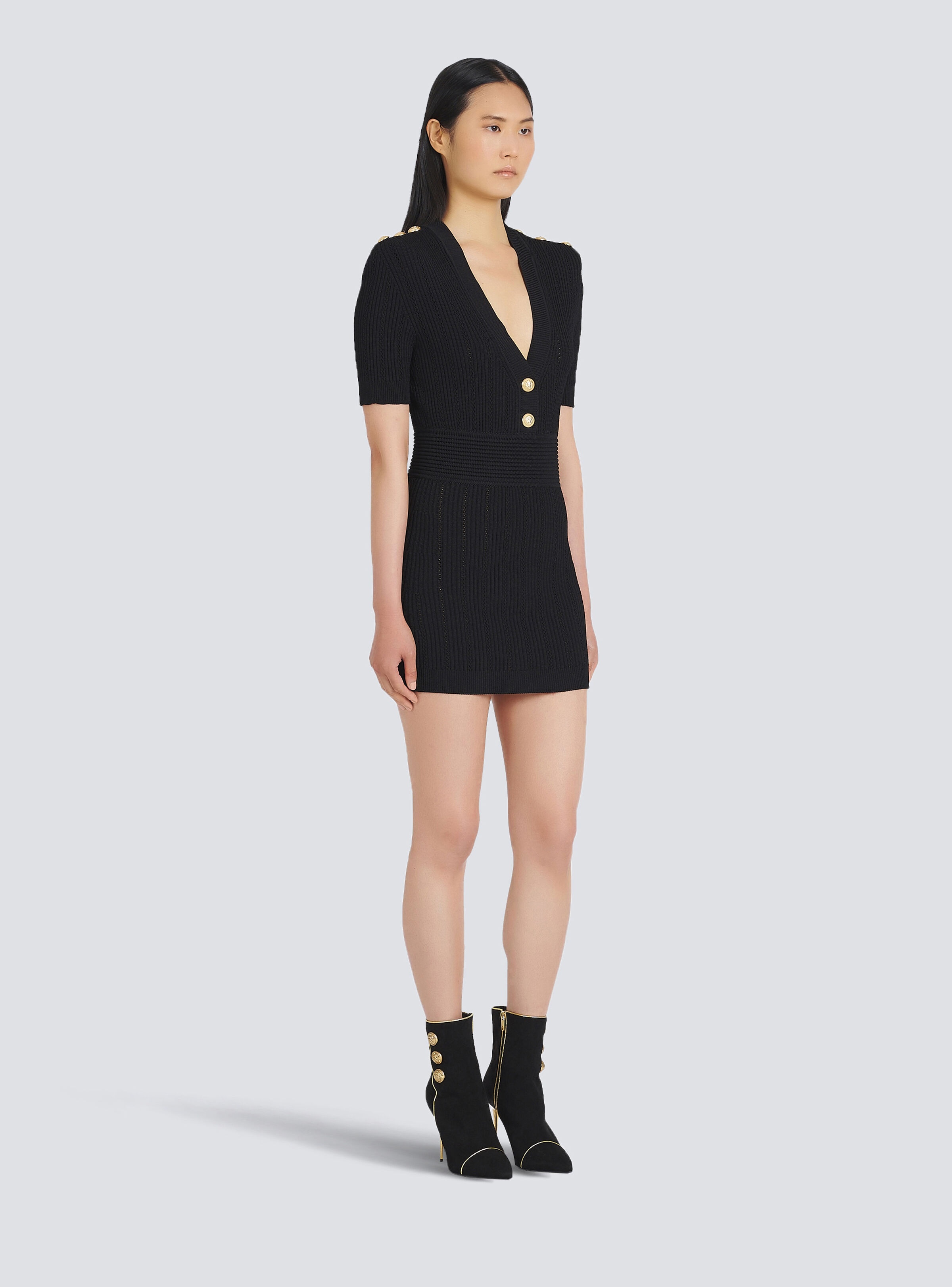 Short eco-designed knit dress - 6