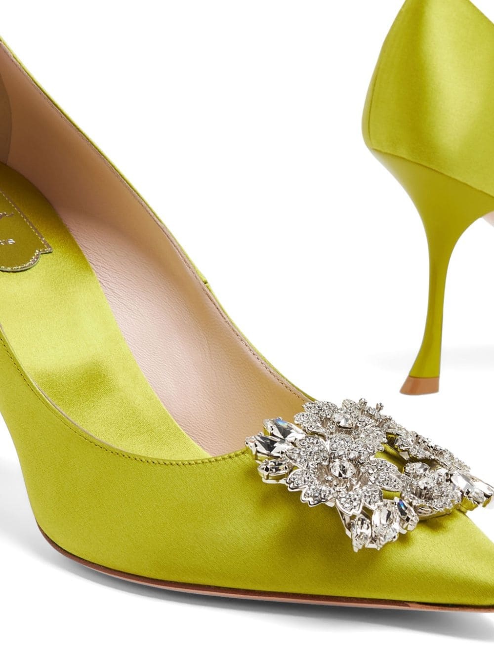 Bouquet Strass 85mm buckle pumps - 5