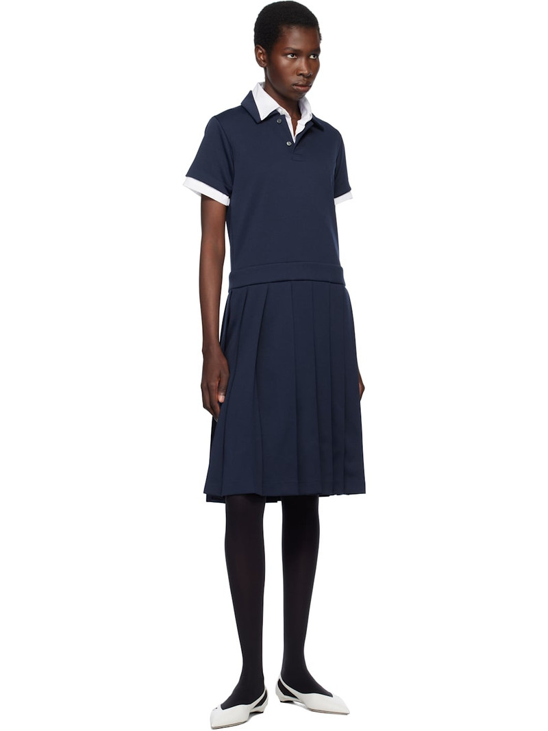 Comme des Garçons GIRL Navy Polyester Jersey Midi Dress outlook