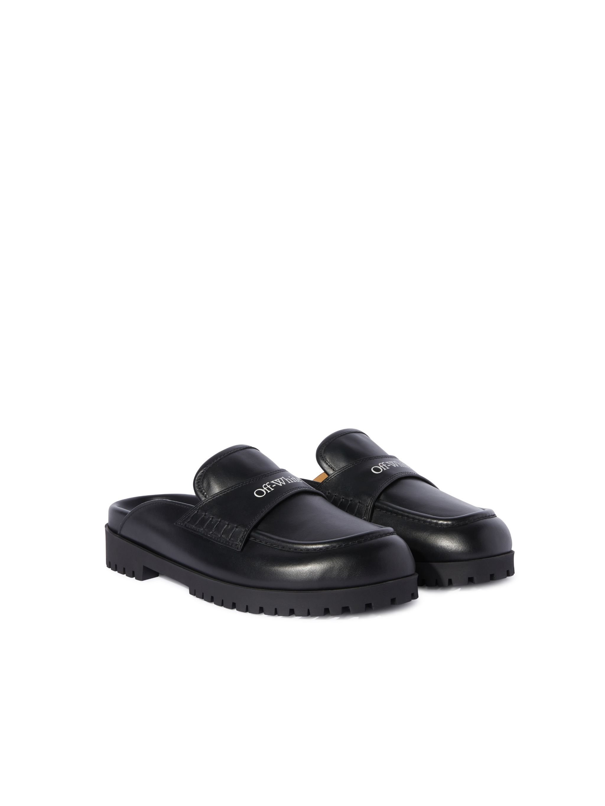 Black Leather O Slip-on Loafer - 3