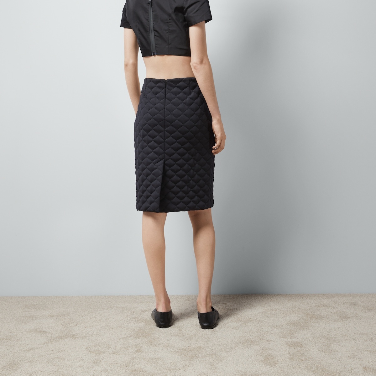 Quilted nylon skirt with Web - 6