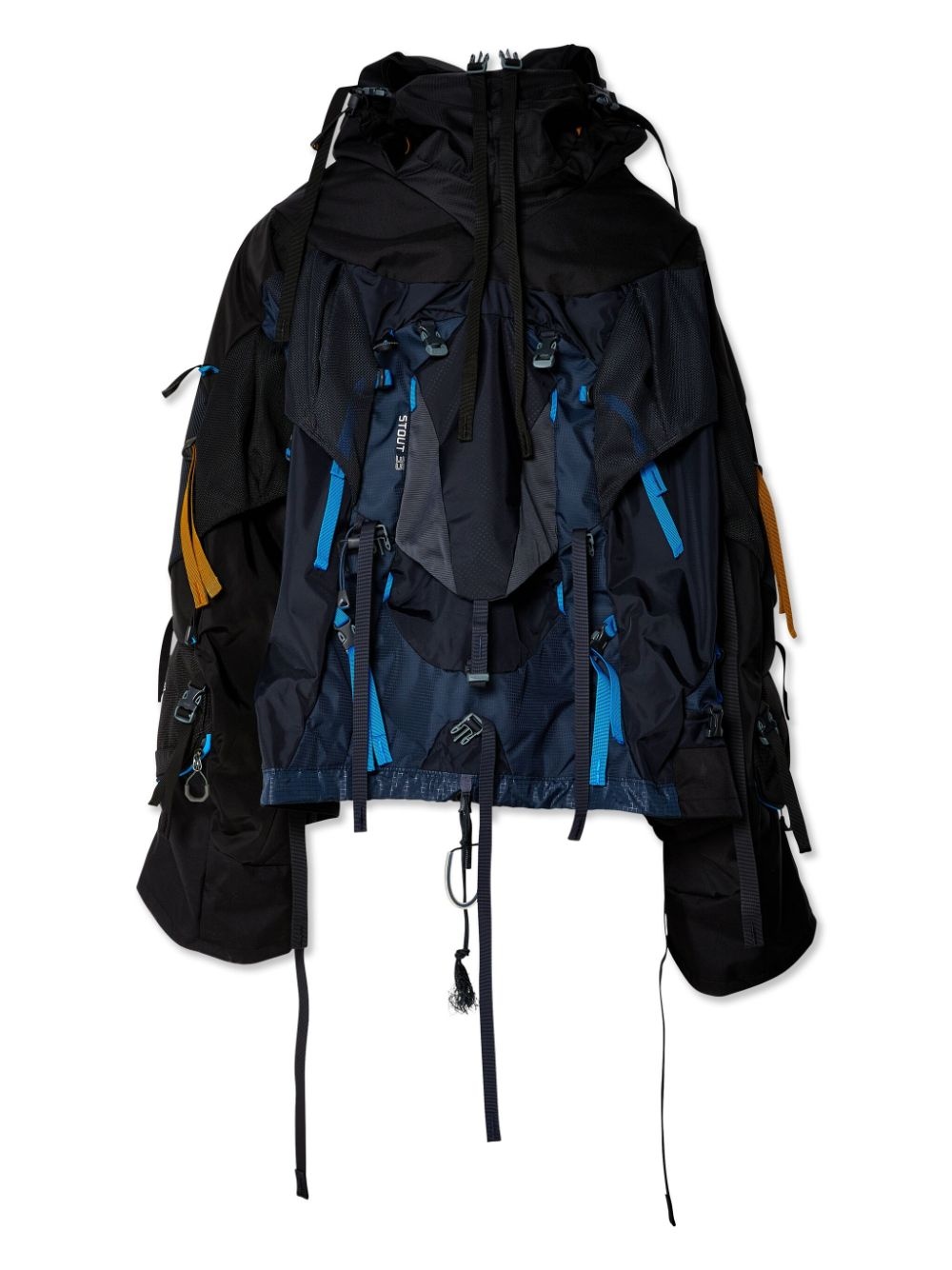 zip-up layered jacket - 2