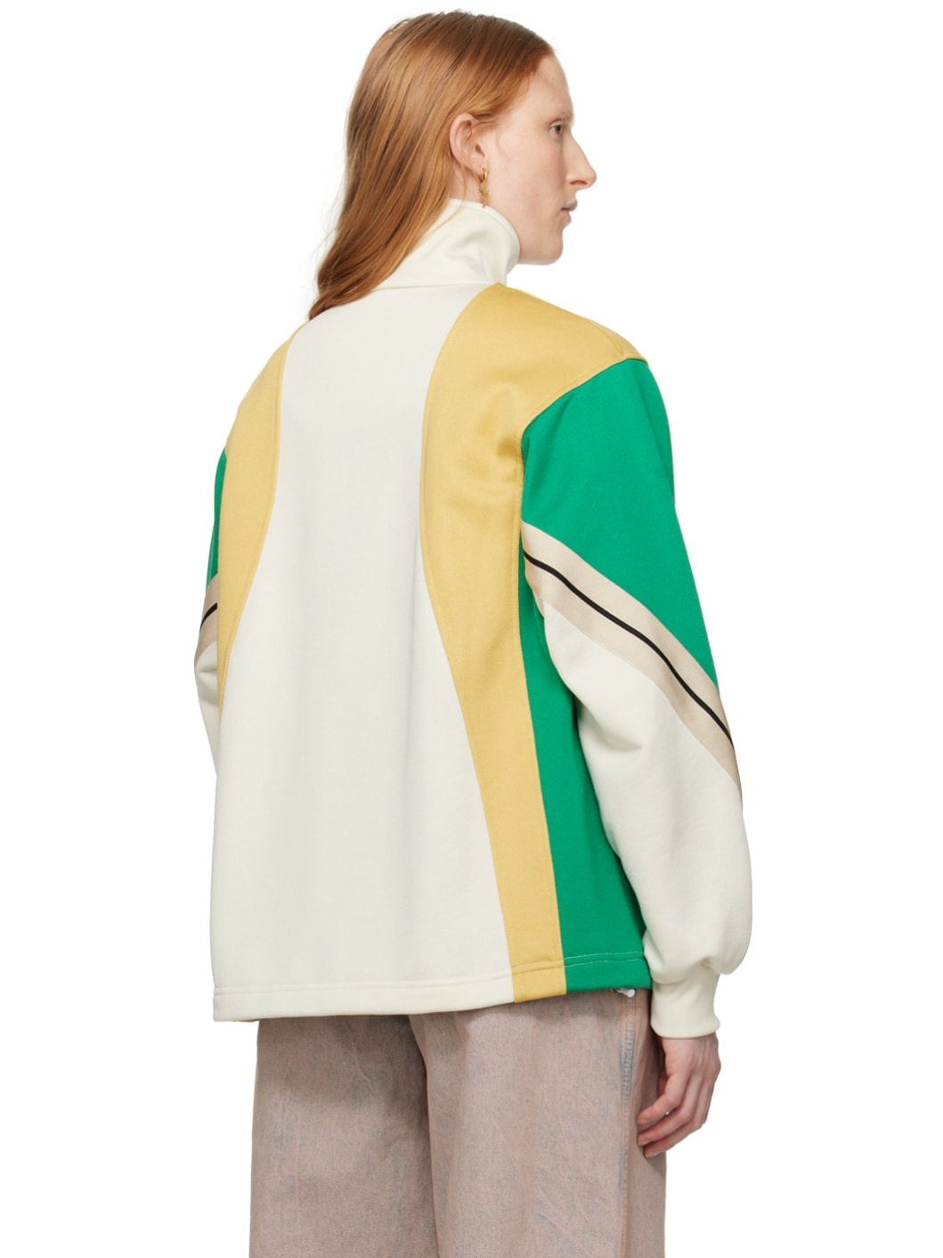Off-White & Green Monogram Track Jacket - 3