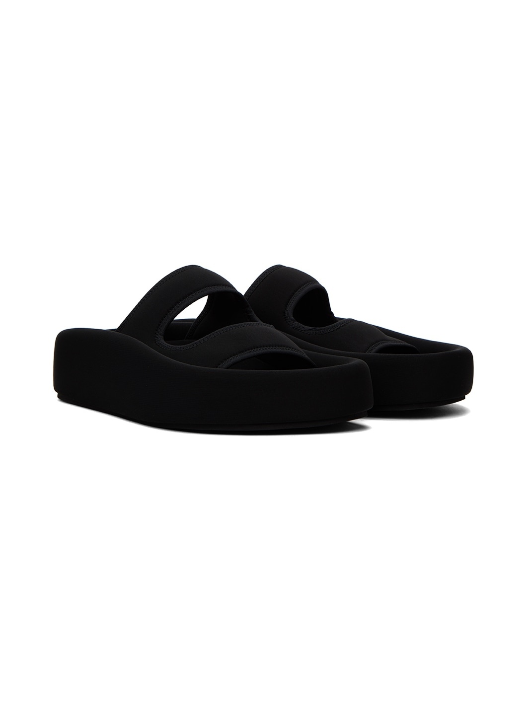 Black Platform Slides - 4