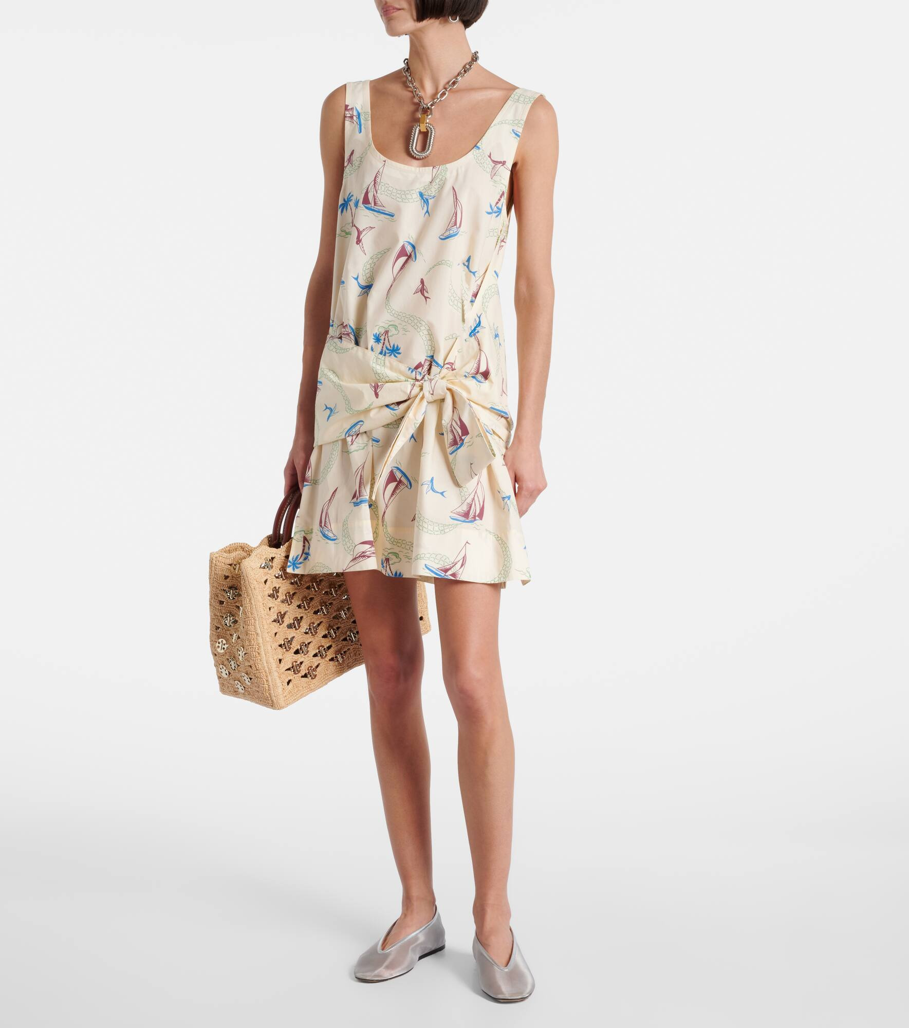Printed cotton minidress - 2