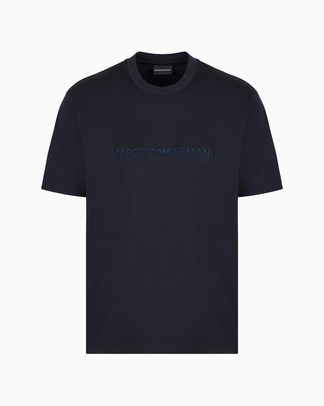 ASV JERSEY-LYOCELL BLEND T-SHIRT WITH EMPORIO ARMANI EMBROIDERY - 1
