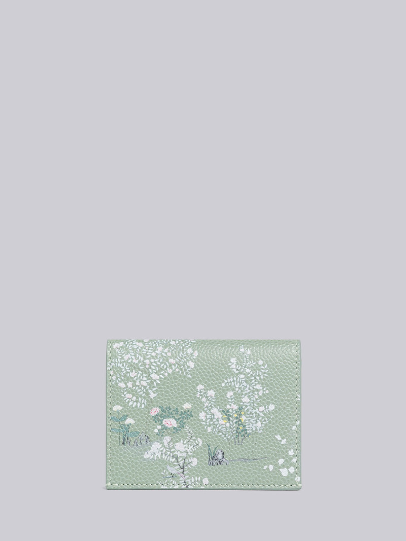 Pebble Grain Leather Toile Double Card Holder 1