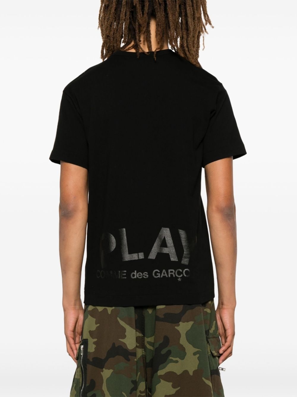 double heart-print T-shirt - 4