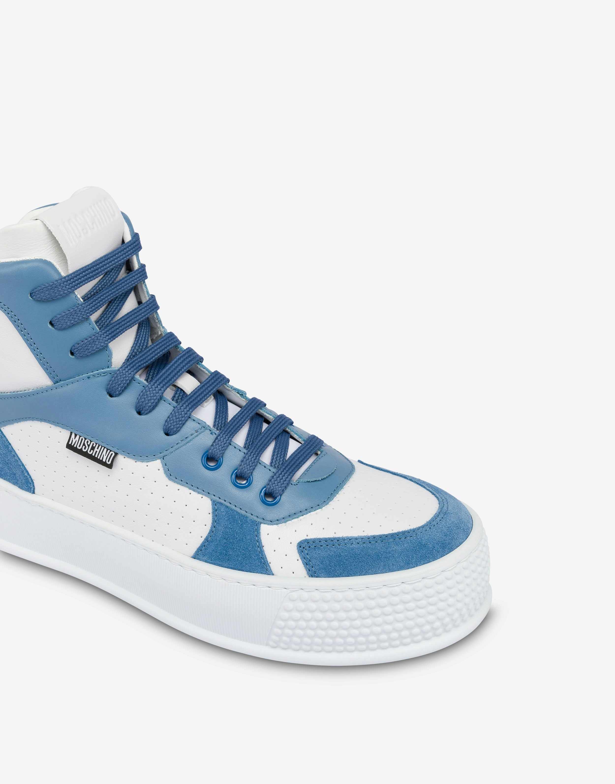 HIGH SNEAKERS CALFSKIN AND SUEDE BUMPS & STRIPES - 4