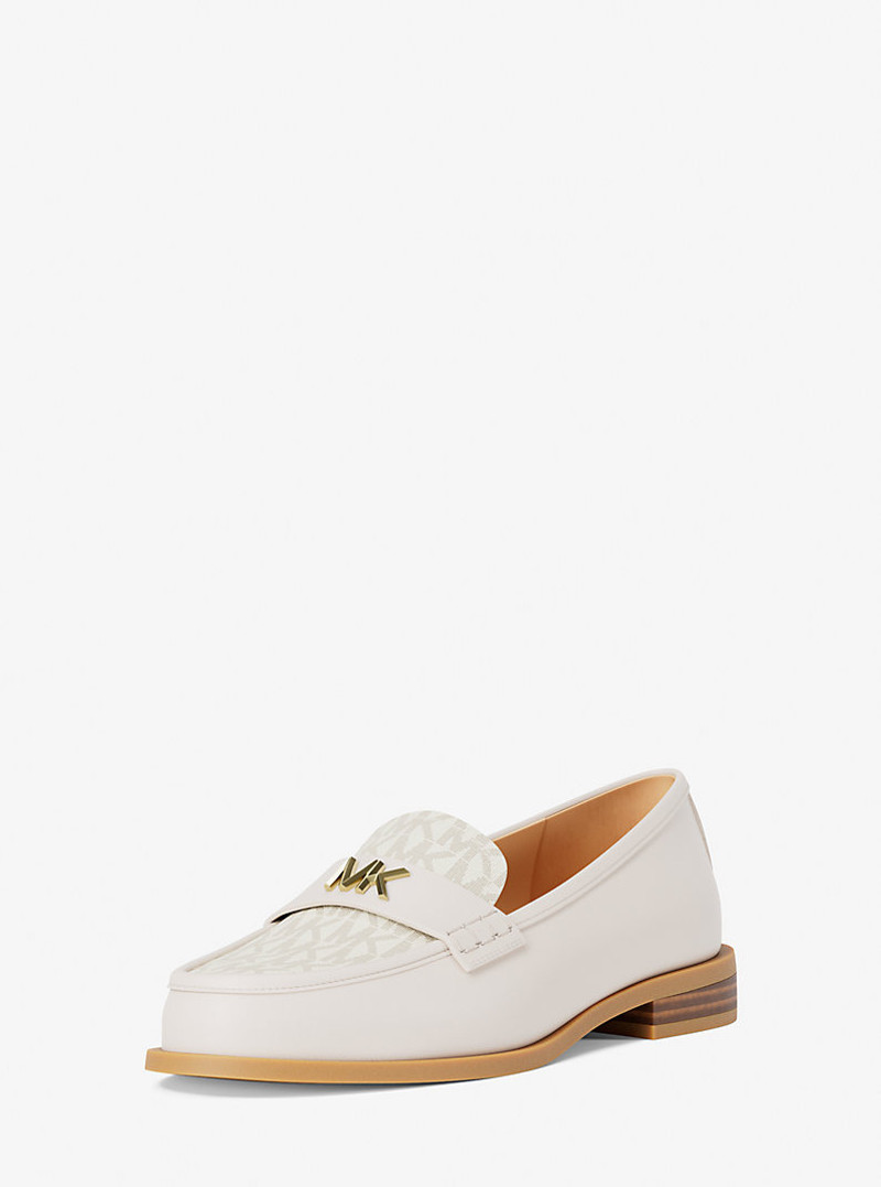 MICHAEL KORS Lex Leather and Signature Logo Loafer outlook