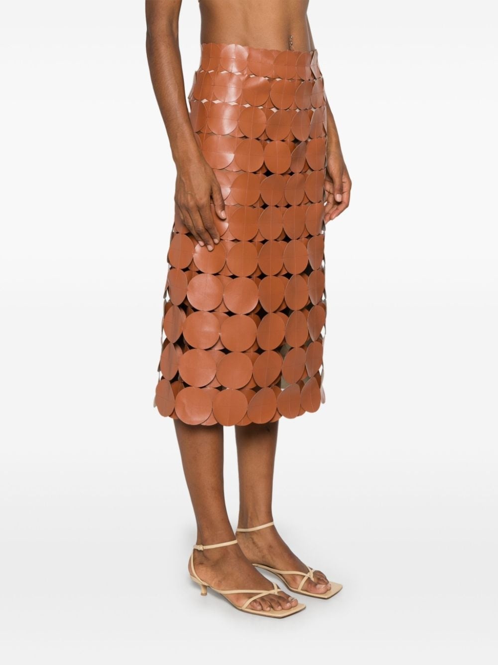 multi-circle layered midi skirt - 3