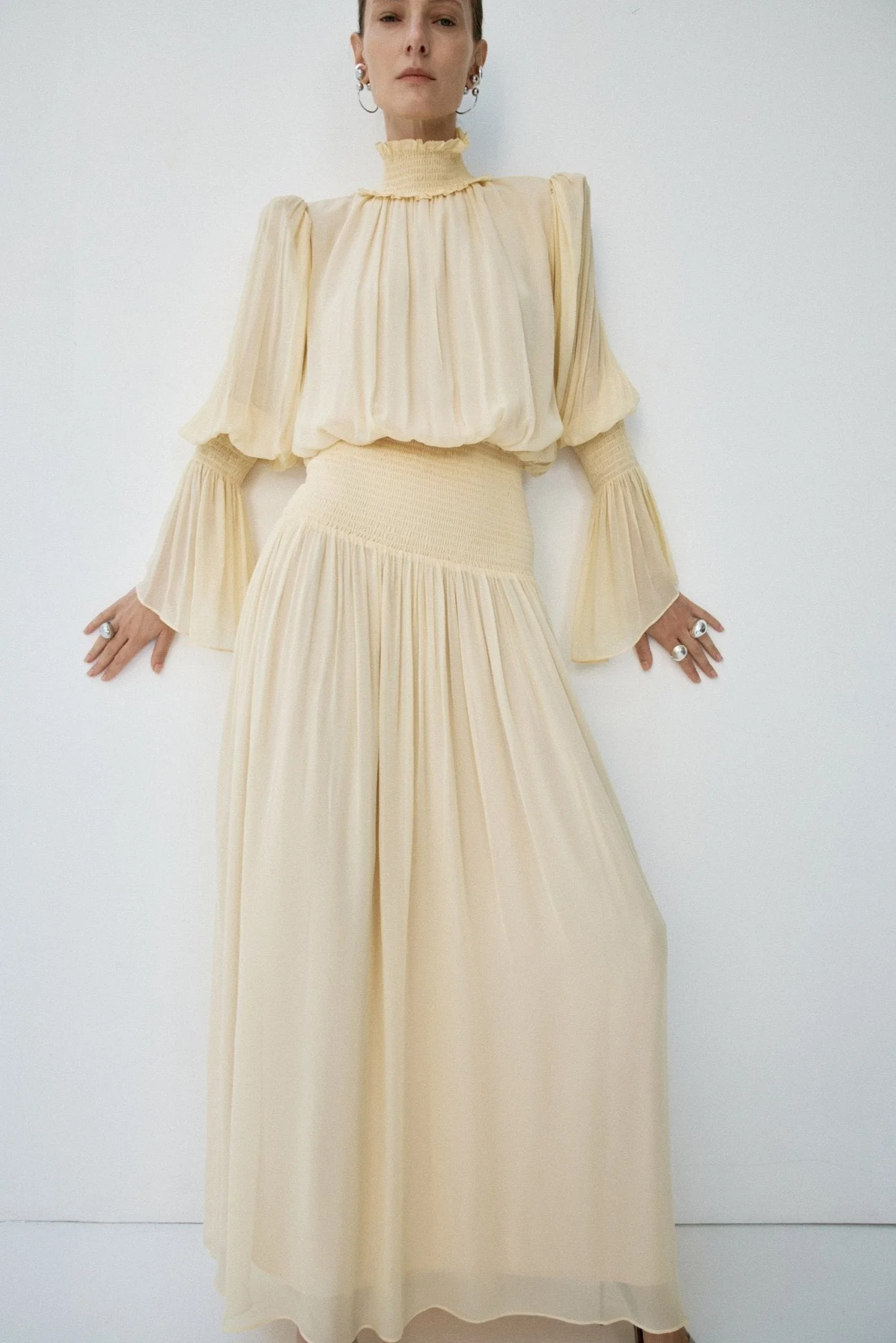 SANATIO MAXI DRESS IN SOFT YELLOW - 1