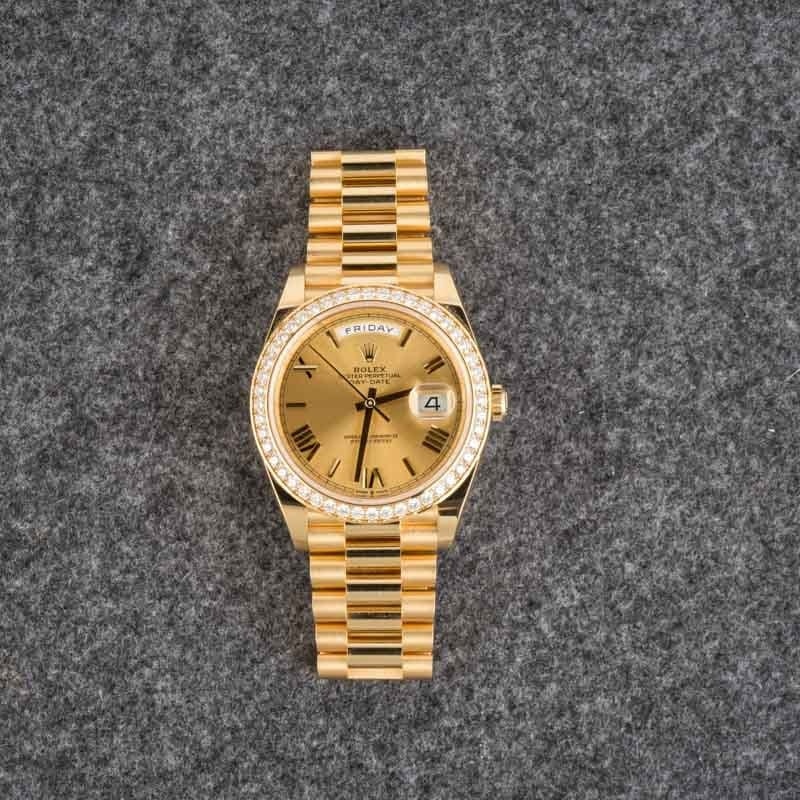 Rolex Day-Date 40 Ref 228348 Diamond Bezel - 6