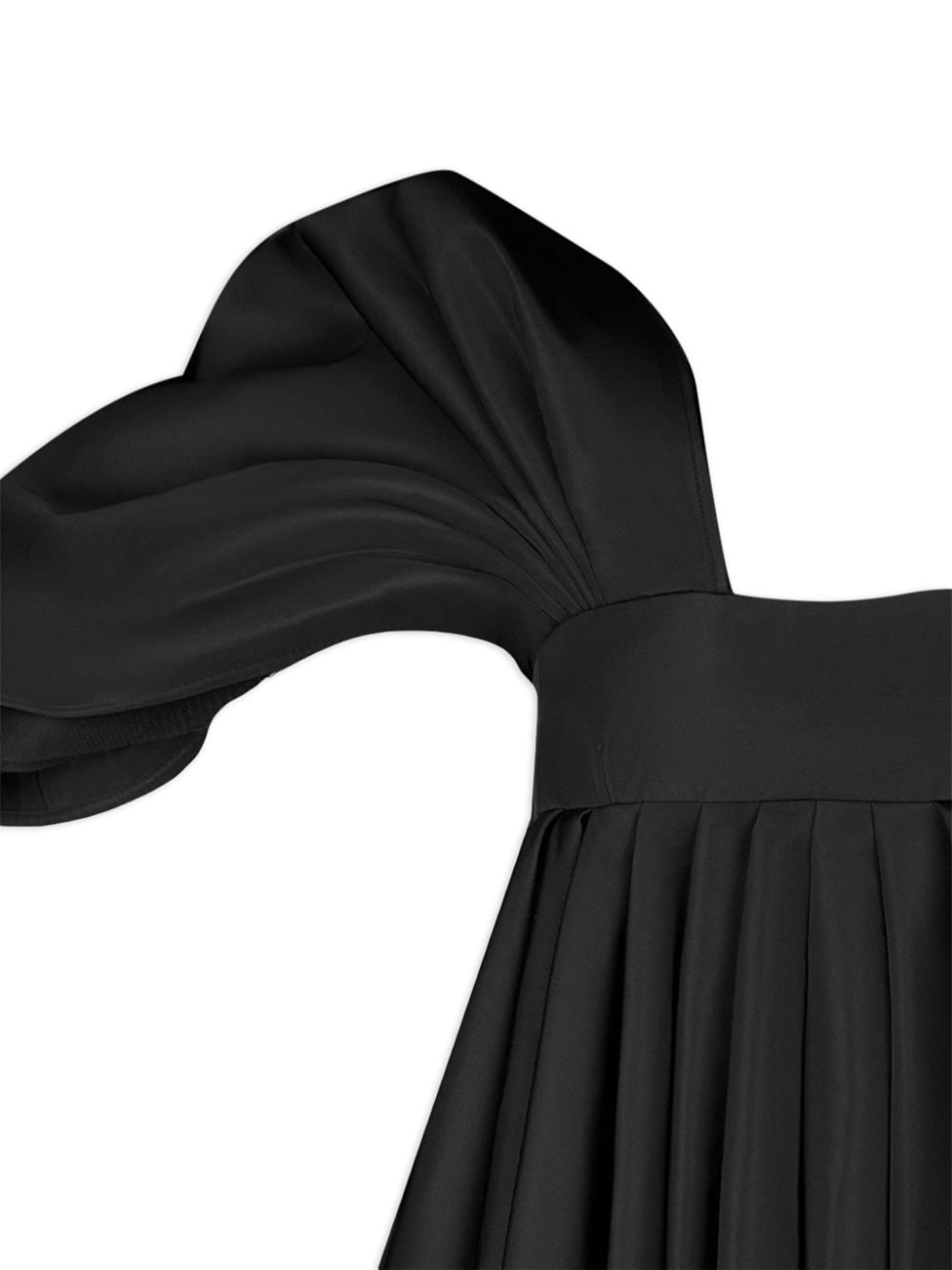 asymmetric flared one-shoulder dress - 4