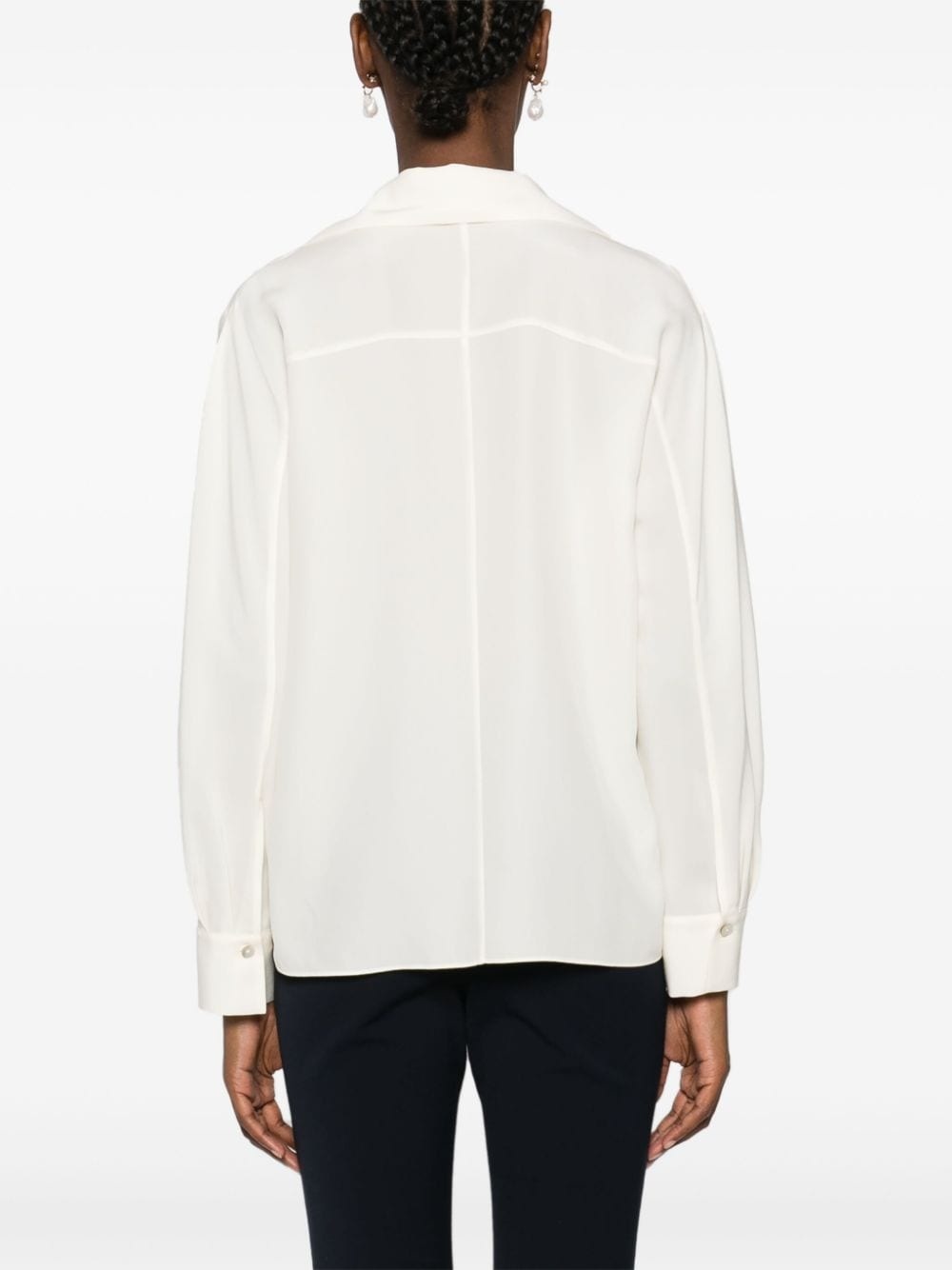 semi-sheer silk shirt - 4