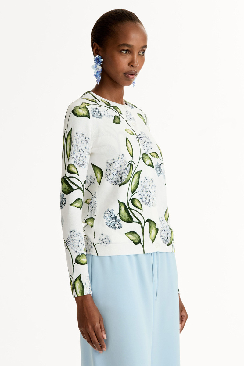 PORCELAIN FLOWER-PRINTED CARDIGAN 4