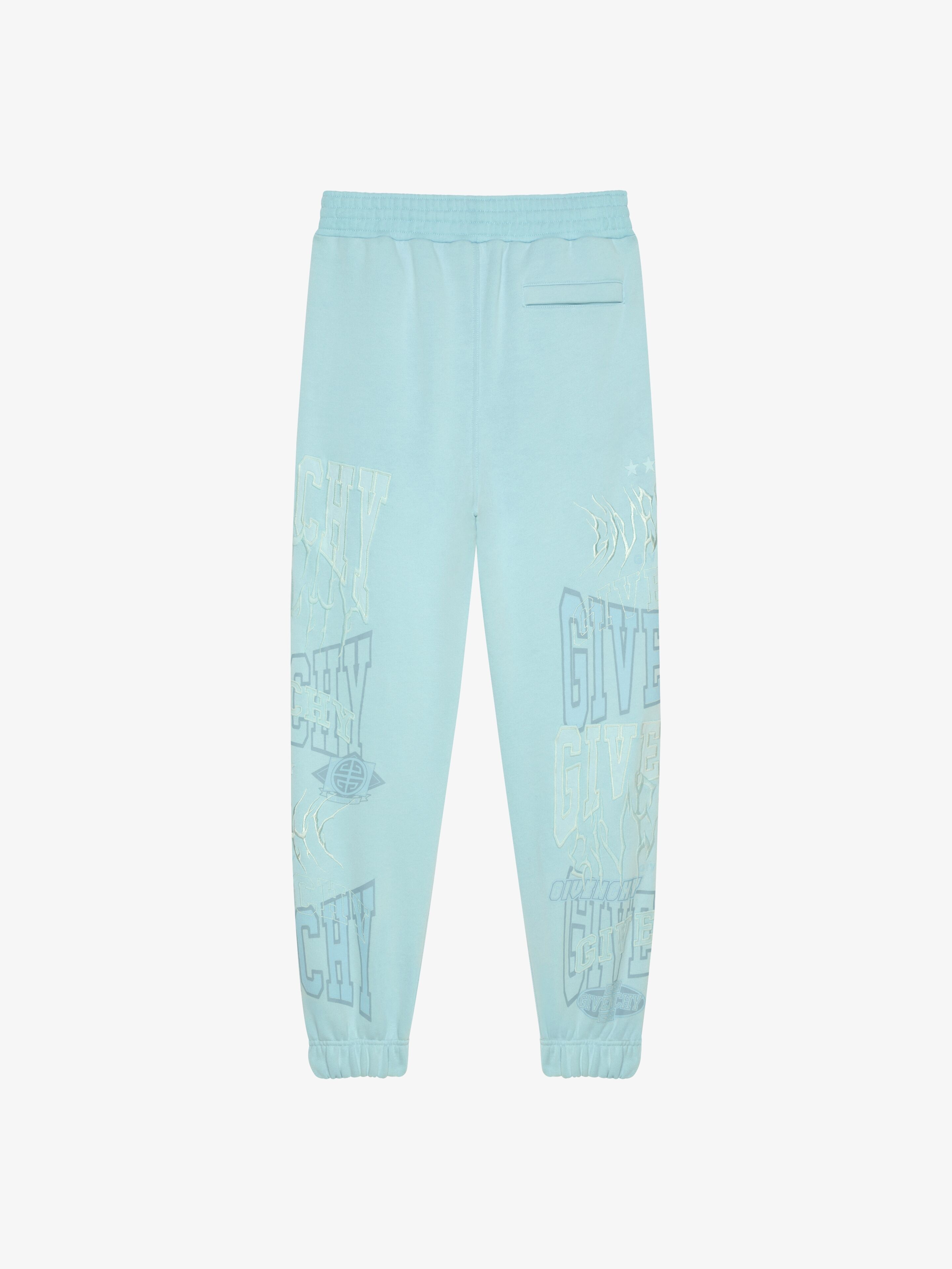 SLIM FIT JOGGER PANTS IN EMBROIDERED FELPA - 5
