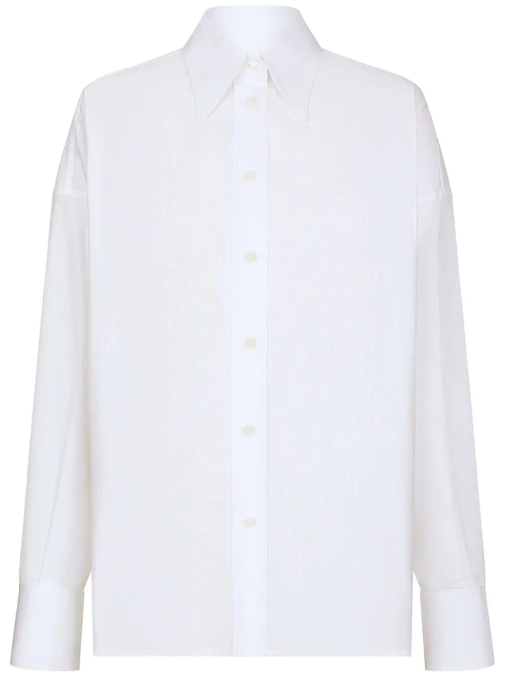 pointed-collar drop-shoulder shirt - 1