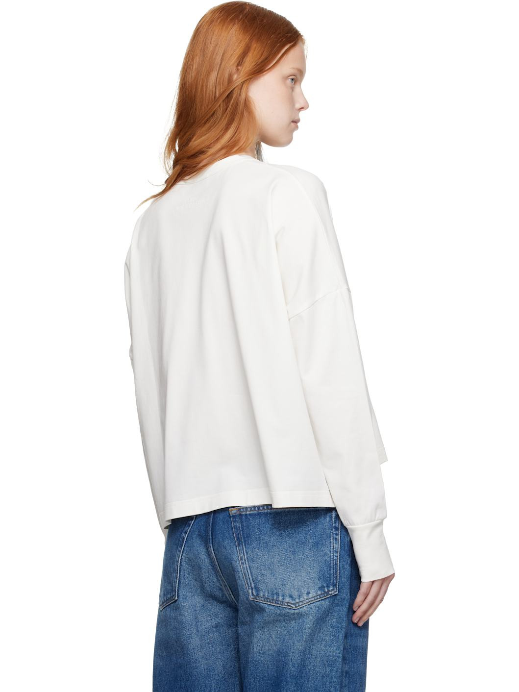 White Loop Long Sleeve T-shirt - 3
