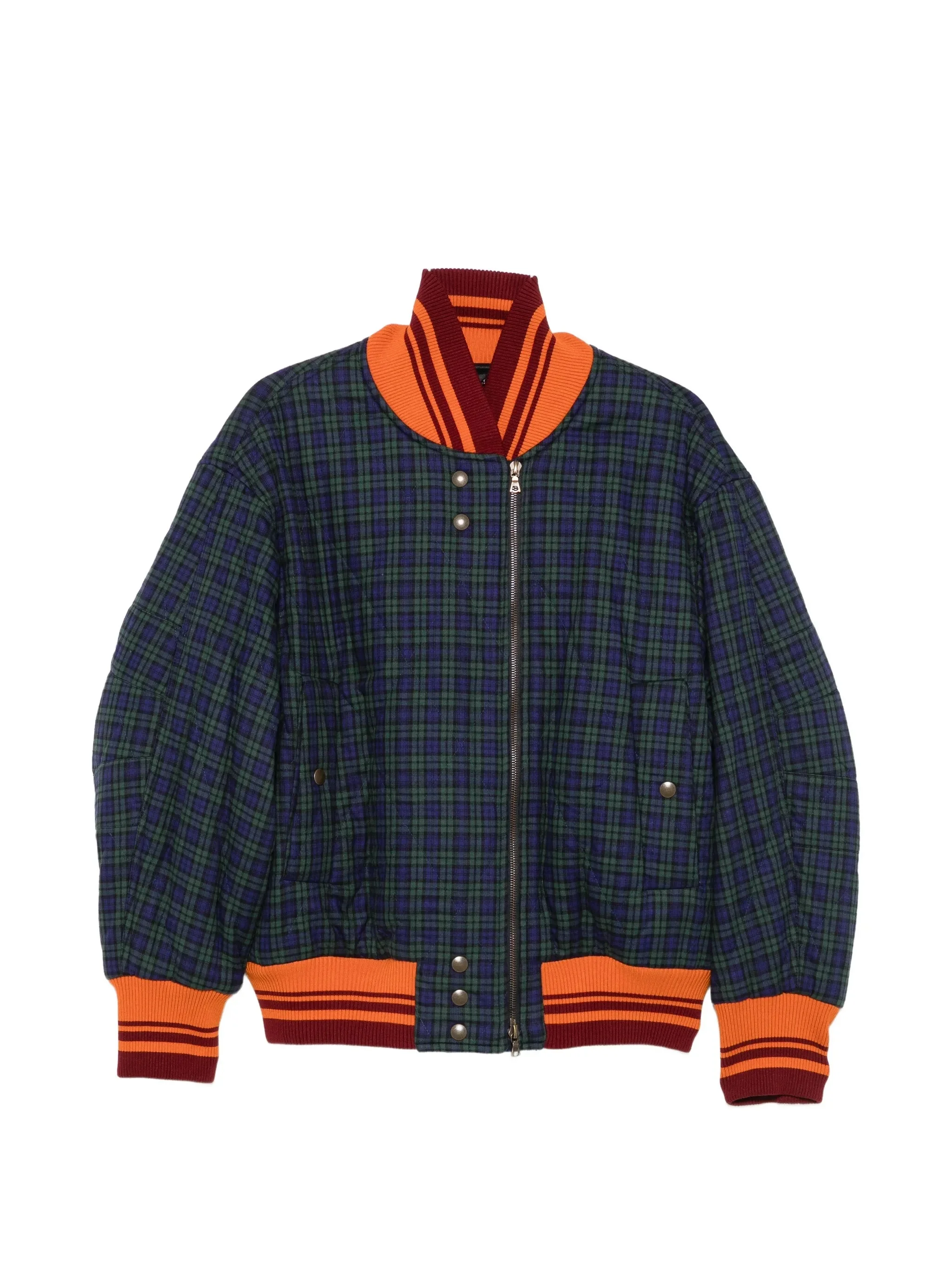 Dries Van Noten Valdi Quilted Checked Bomber Jacket - 1