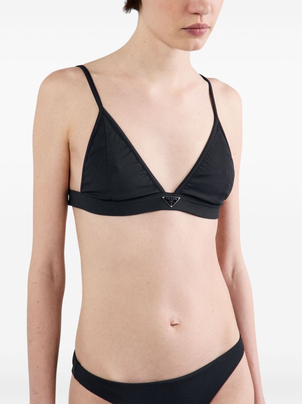ribbed bralette bikini top - 3