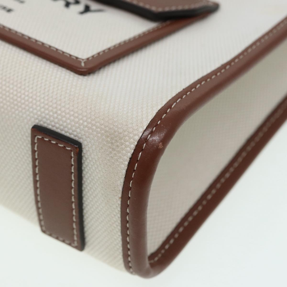 Burberry Hand Bag Canvas Leather Beige - 16
