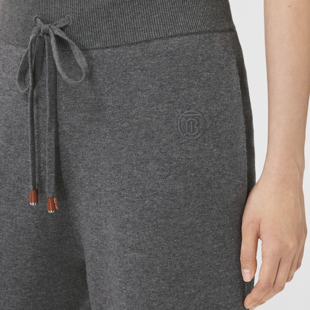Monogram Motif Cashmere Blend Jogging Pants - 3