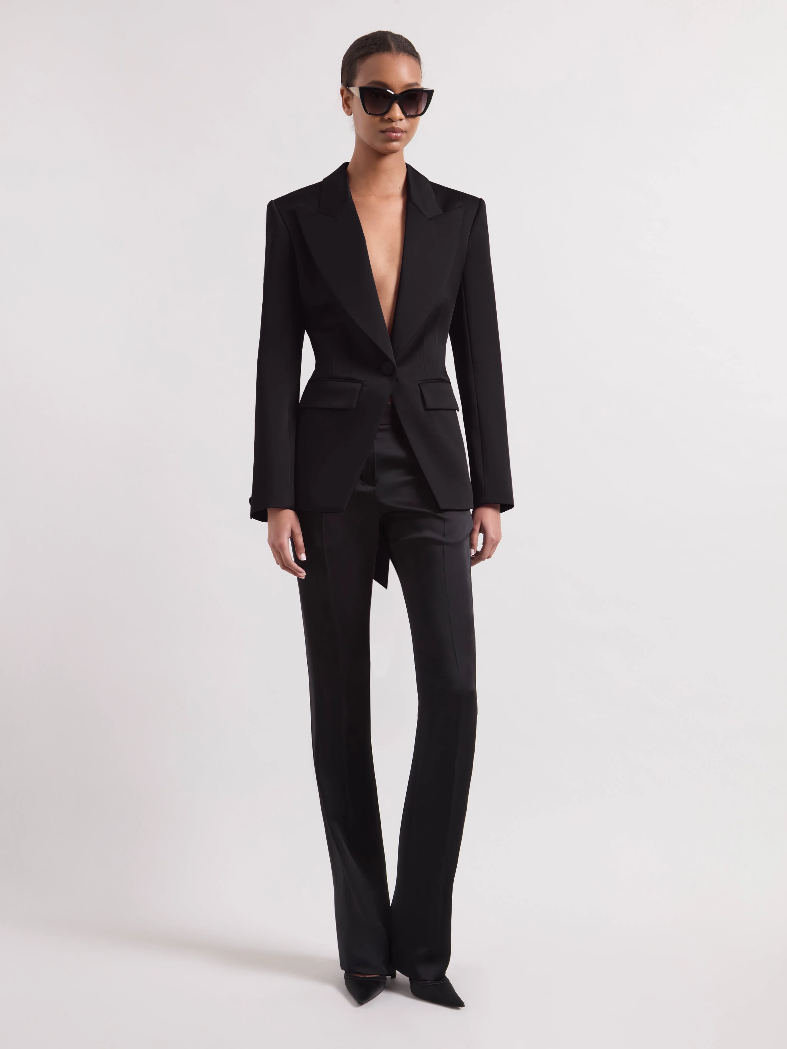 Black Cady Blazer with Bow - 1