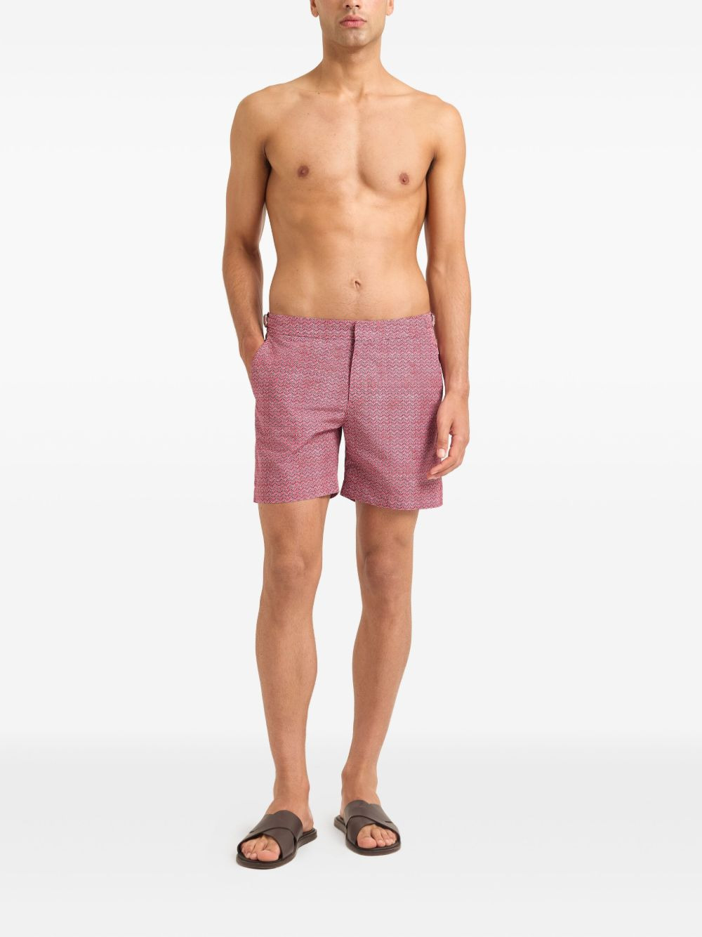 Bulldog ripcord-print swim shorts - 2