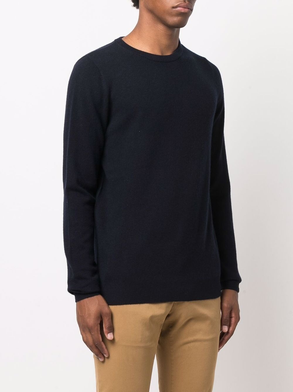 ribbed-trim cashmere-blend jumper - 3