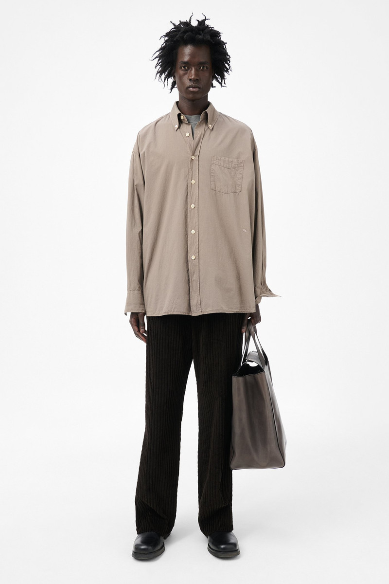 Our Legacy Borrowed BD Shirt Clay Cotton Voile outlook