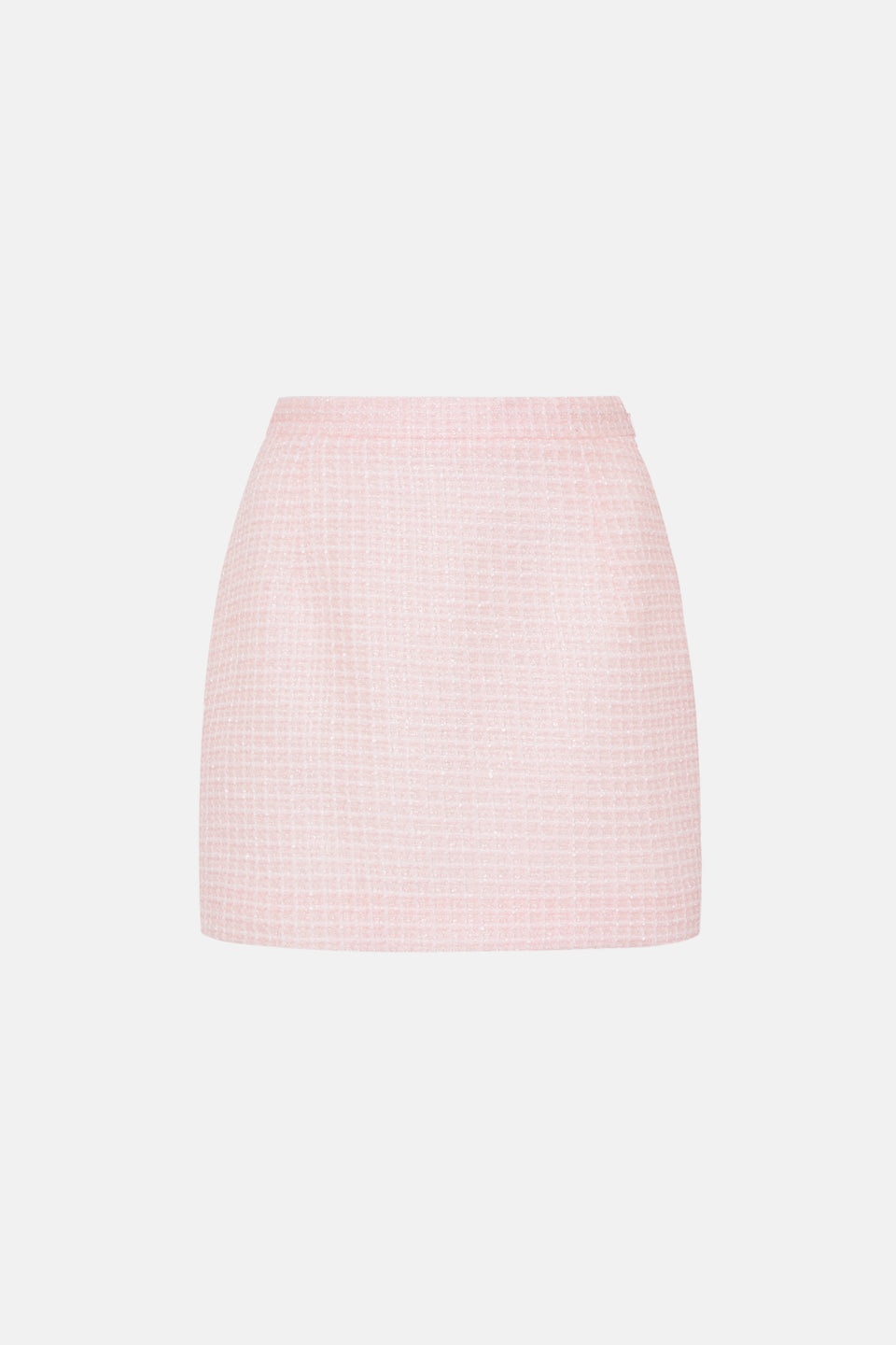 SEQUIN CHECKED TWEED MINI SKIRT - 1