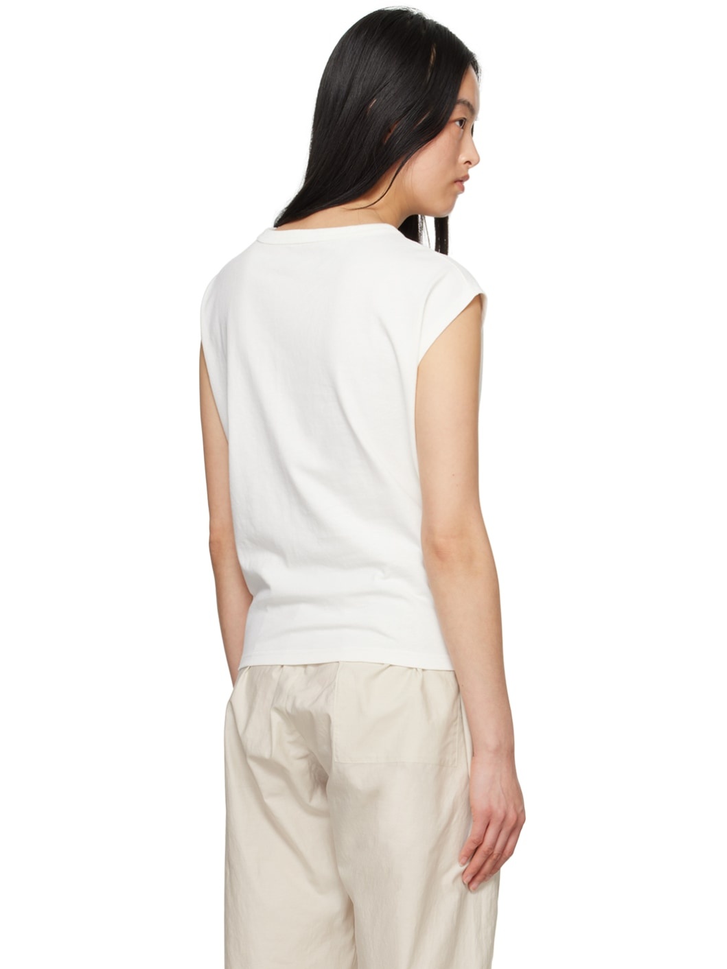 Off-White Cap Sleeve T-Shirt - 3