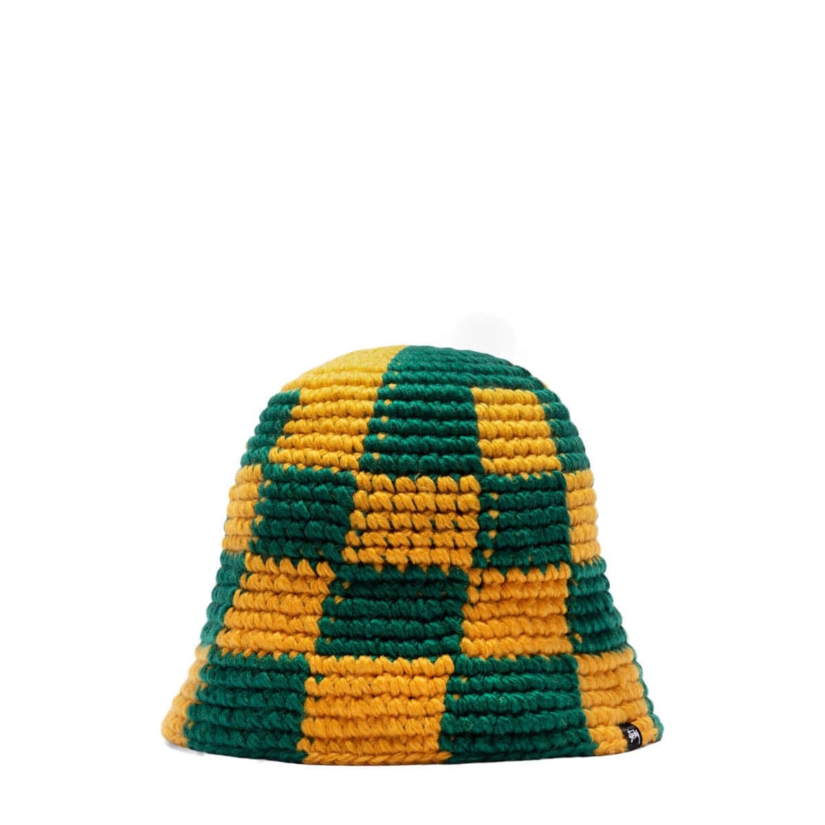 CHECKER KNIT BUCKET HAT - 2