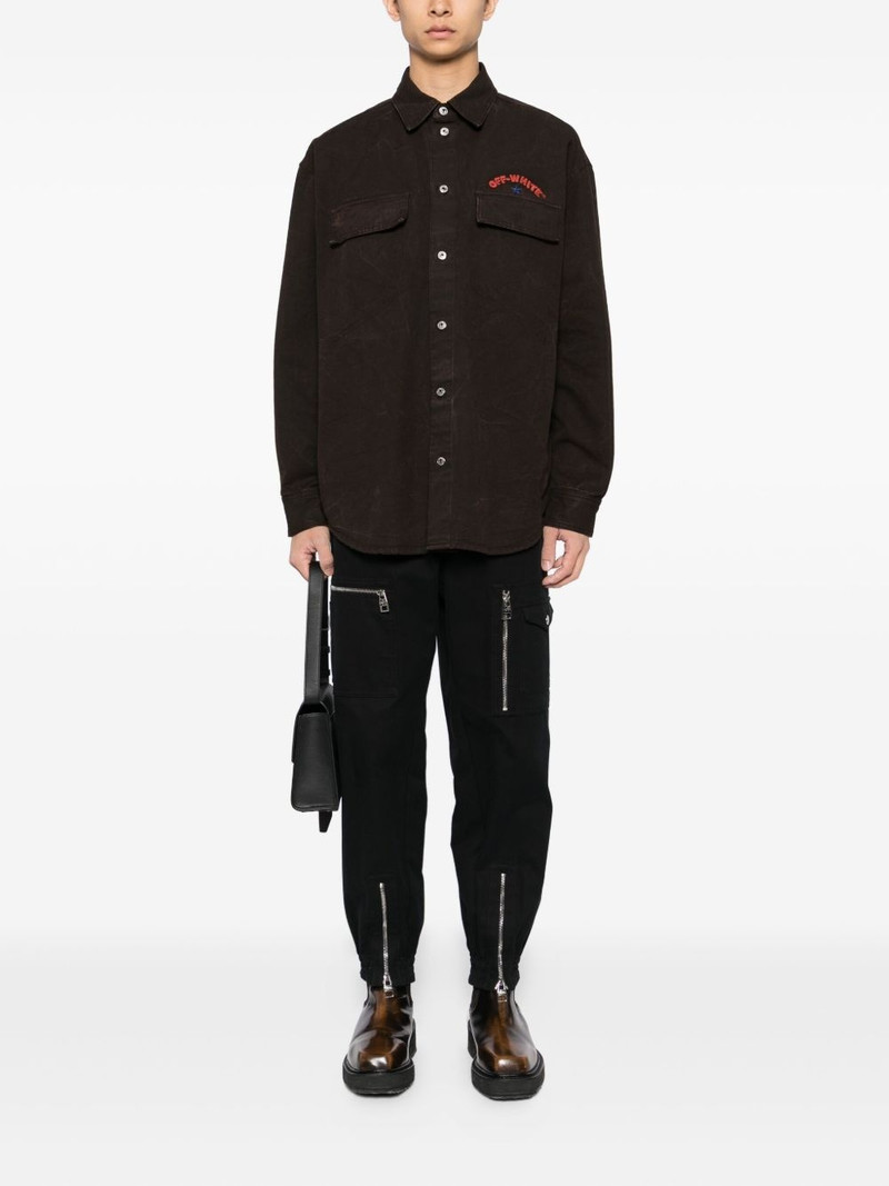 Off-White embroidered-print shirt outlook