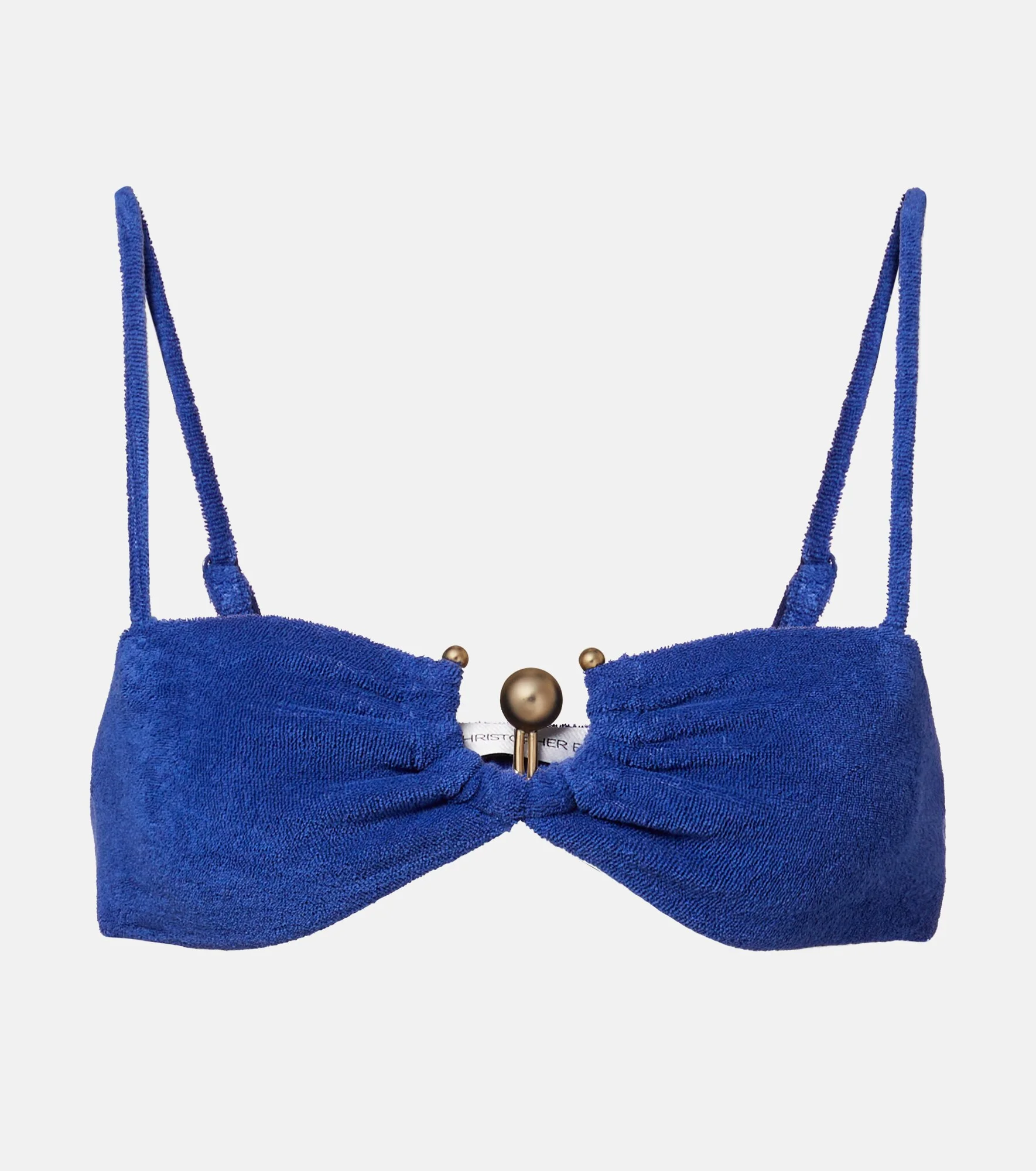 Cotton-blend terry bra top - 1