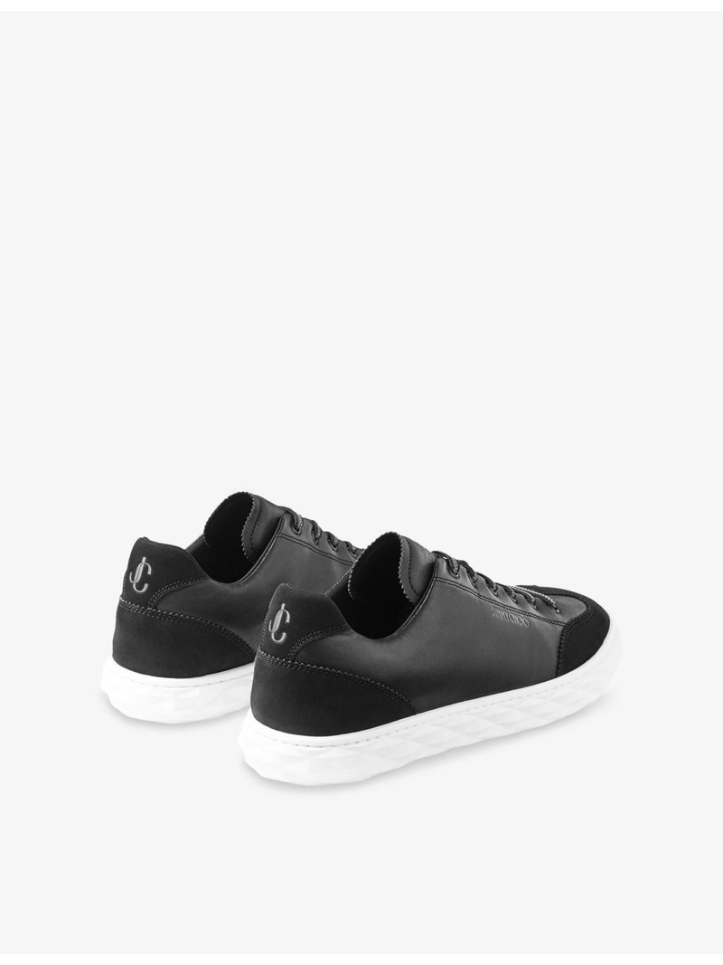 JIMMY CHOO Diamond Light Logo-Embossed Leather Low-Top Trainers outlook