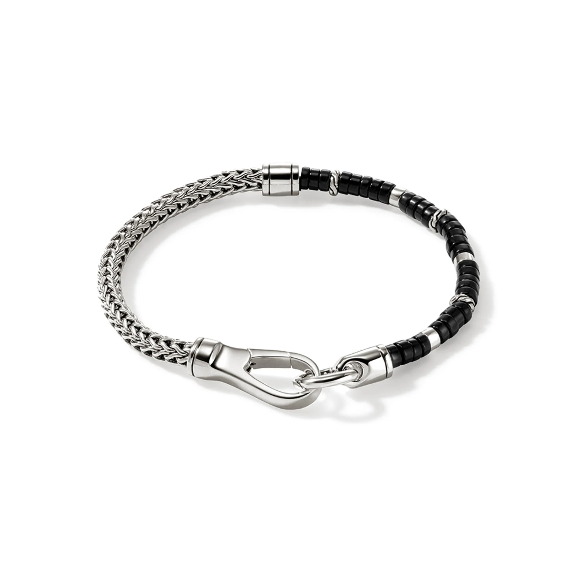 Heishi Chain Bracelet, Sterling Silver, Hardstones - 1