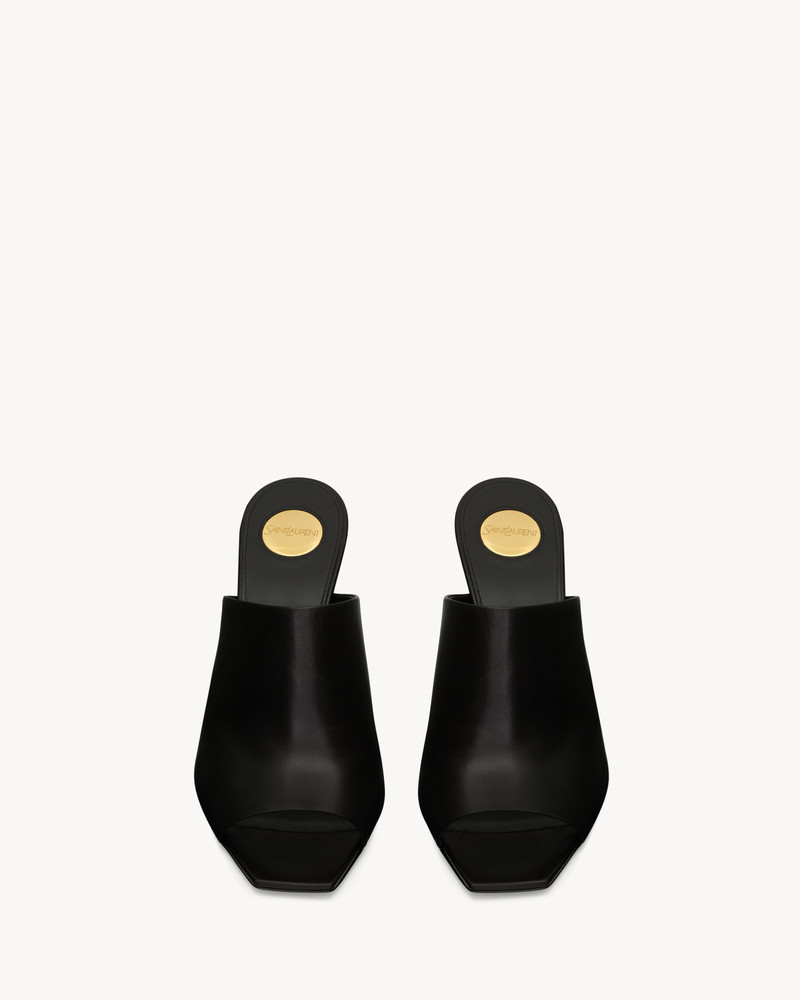 SAINT LAURENT JILL MULES IN SMOOTH LEATHER outlook