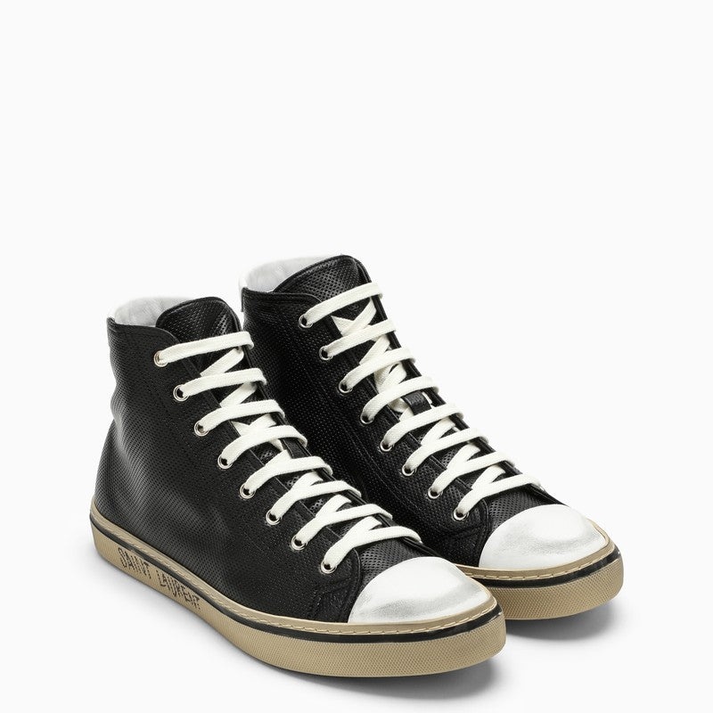 Saint Laurent Black Leather High Trainer Men - 2