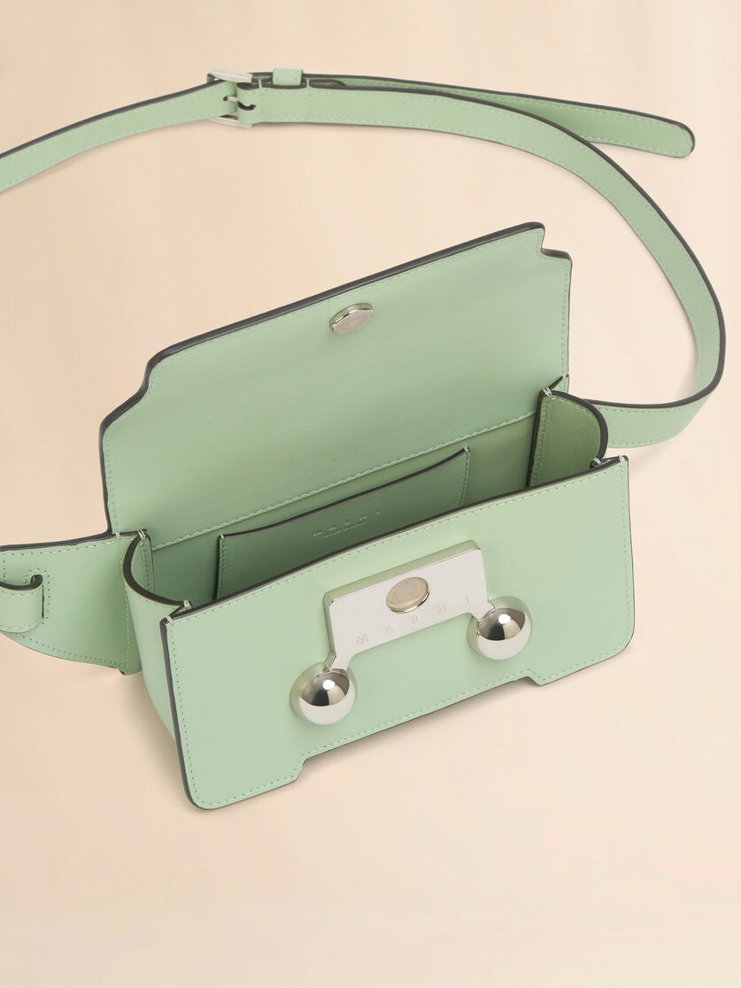 LIGHT GREEN LEATHER TRUNKAROO CROSSBODY BAG - 4