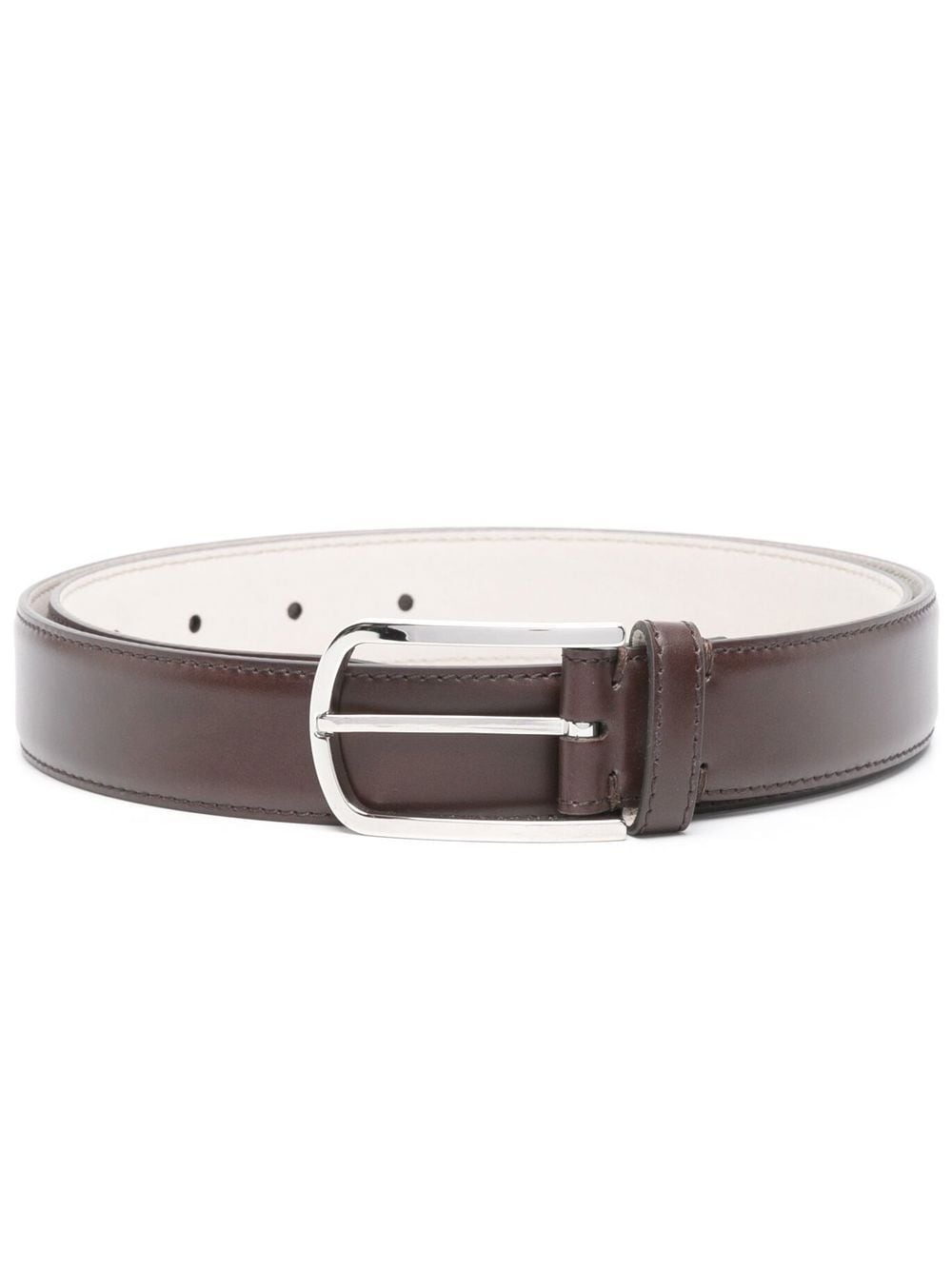 leather buckle belt - 1